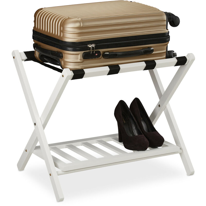 Couleur : A Porte-bagages pliant Porte-valise Porte-sac de voyage Porte-bagages en bois Porte-bagages Meubles dhôtel Étagère 