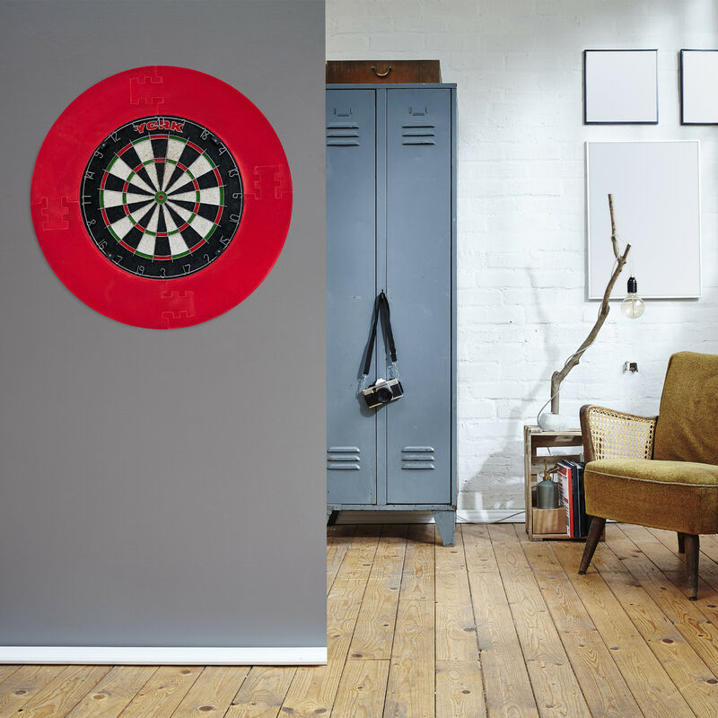 Relaxdays Bordure de protection pour cible pour jeu de fléchettes R5  tournoi dartboard 45 cm diamètre, bordeaux