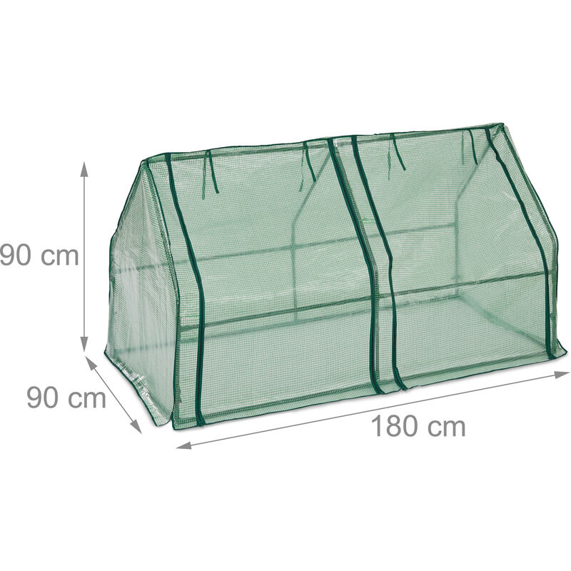 Serre De Jardin Relaxdays - Bâche PE Transparente Porte Enroulable - 80x113x70 Cm
