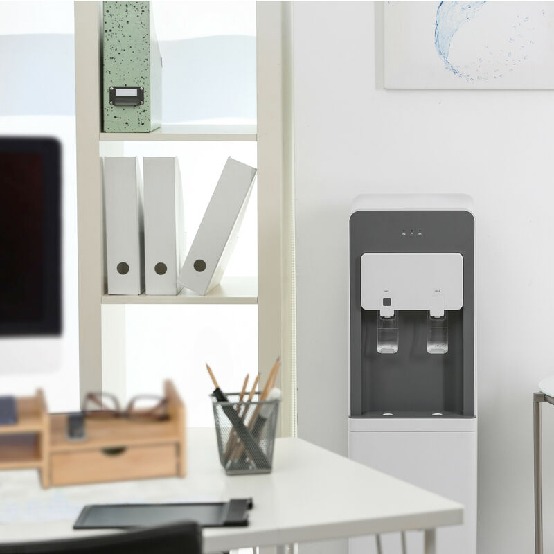 Relaxdays Support de moniteur, Rehausseur de PC en bambou et fer