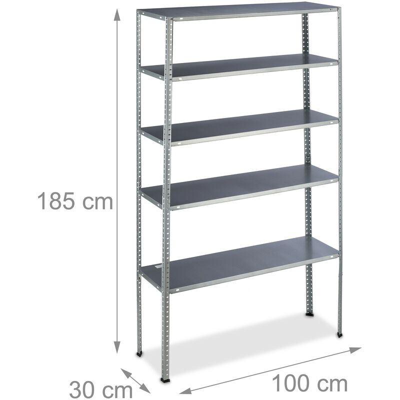 shelfplaza® HOME 200x70x23cm Étagère charge lourde anthracite / etagere  metallique 7 Niveaux / 125kg capacité charge / etagere