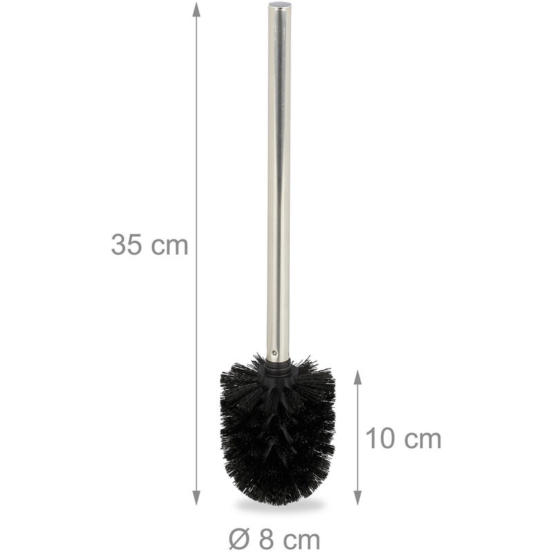 Recharge pour brosse de toilette wenko en silicone noir 8 x 35 cm