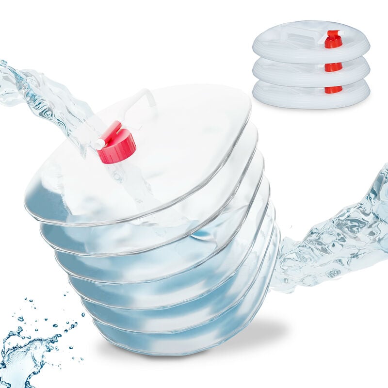 Relaxdays Bidon d'eau avec robinet, 25 litres, plastique sans BPA