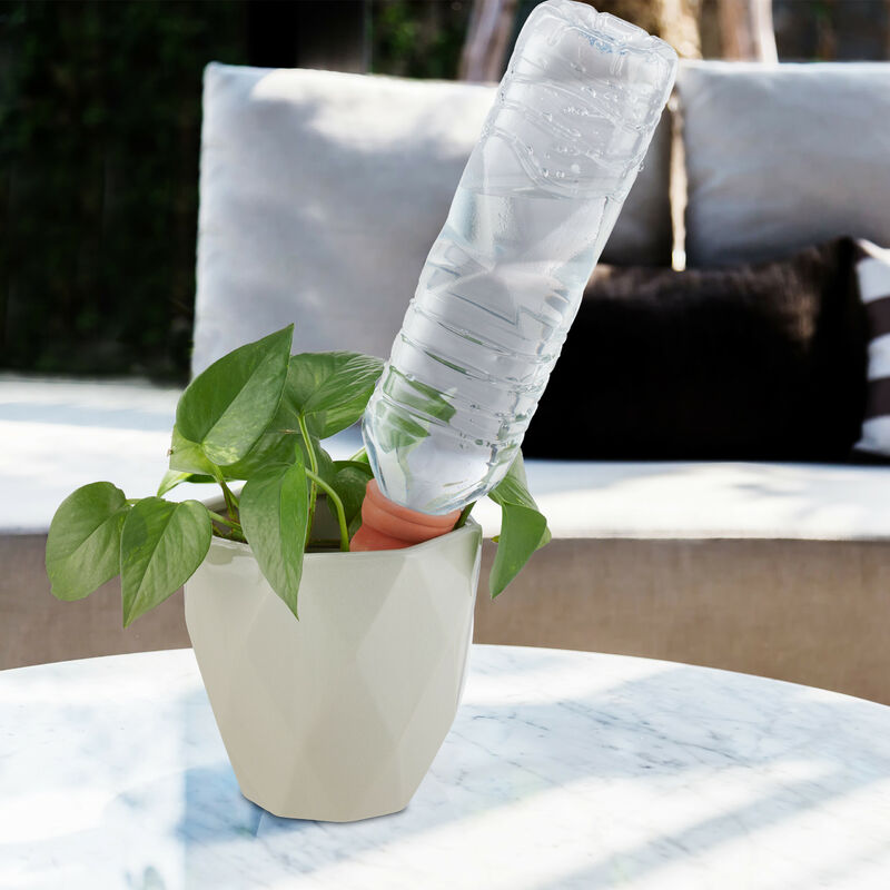 Set De 4 Cônes D'Arrosage Relaxdays En Terre Cuite - Irrigation Goutte à Goutte Plantes
