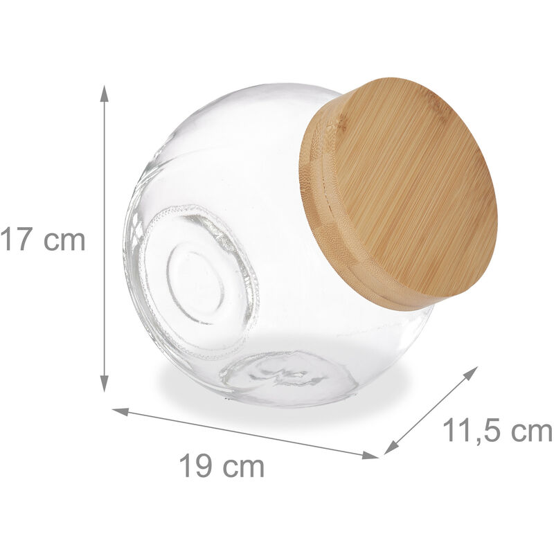 Cisolen Lot De 2 Bocaux à Bonbons En Cristal Vintage Avec Couvercle En