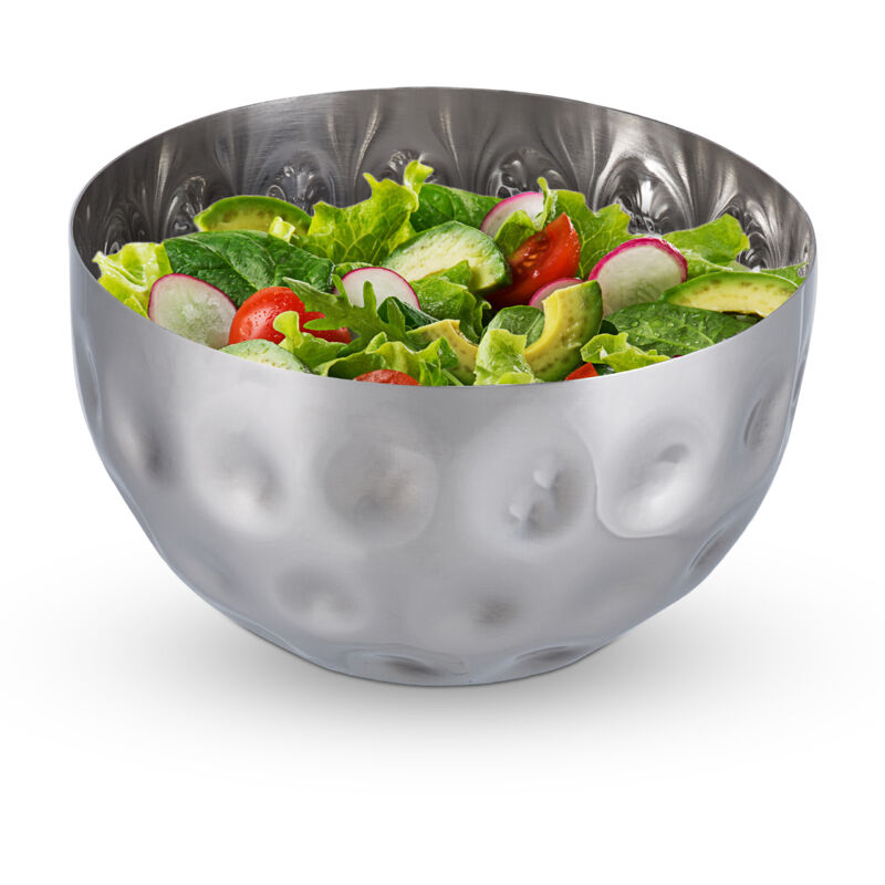 Lot De 4 Bols En Acier Inoxydable 19 Cm - Saladiers Empilables Pour Cuisine Et Service