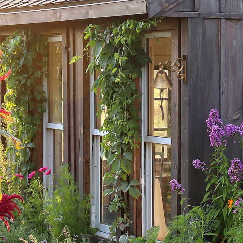 Sonnette De Porte Rustique En Fonte, Sonnette Décorative Murale De Style Rétro Fixée Au Mur En