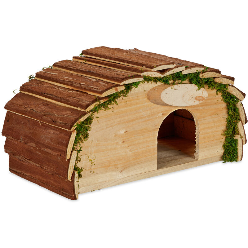 Maison Pour Hérisson En Pin Naturel - Avec Protection Anti-Rats | Toit Amovible
