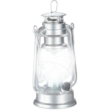 2x lampe-tempête LED, lanterne retro comme décoration de fenêtre ou de  jardin, à piles, cuivre