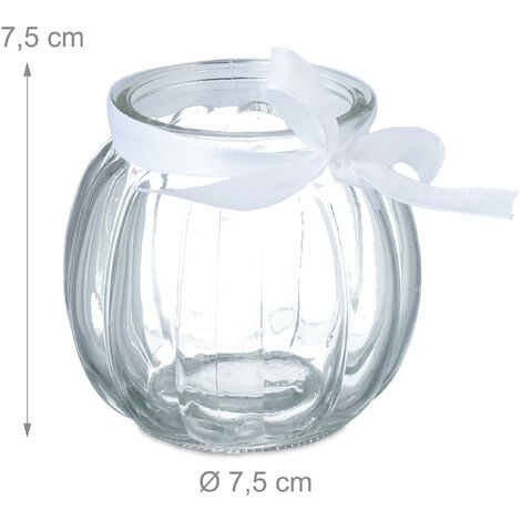 RELAXDAYS Lot De 12 Photophores Flottants En Verre