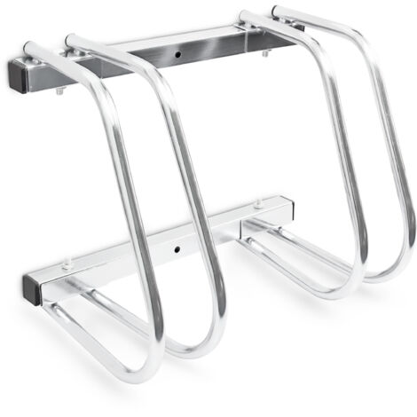 Support Vélo Sol Pour 2 Vélos - Range Vélo Garage Extérieur En Acier Galvanisé