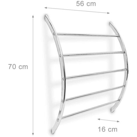 16.5 Cm Support De Serviette Mural En Argent Brossé, Porte-Serviette