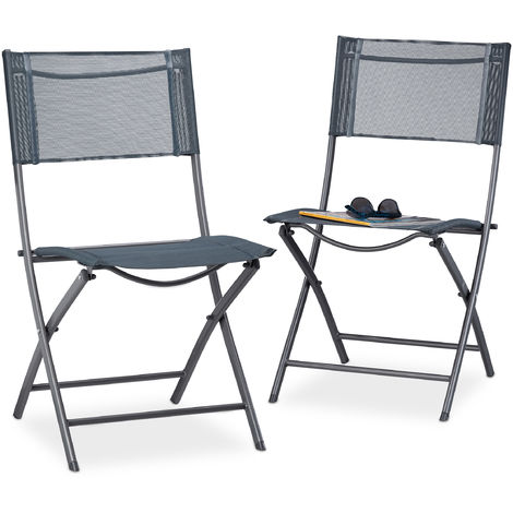 Aluminium chaises de jardin pliante camping terrasse balcon 