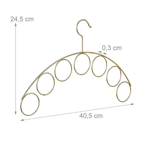 Porte-Écharpes En Bois Avec 10 Crochets - Rangement Écharpes, Cravates, Ceintures - Pour Placard