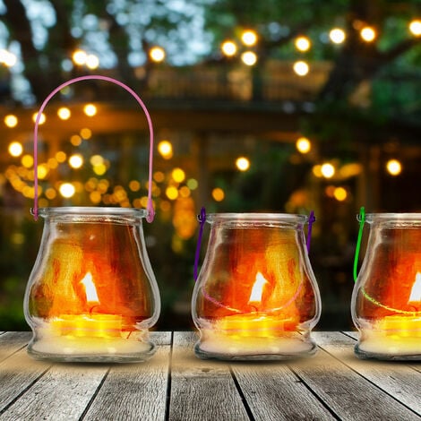 Lot de 12 bougeoirs photophore en verre supports pour bougies