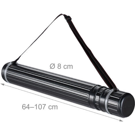 Tube Extensible En Plastique Rigide Avec Bandoulière Pour Rangement De Documents, Affiches, Documents, U0153uvres D'art