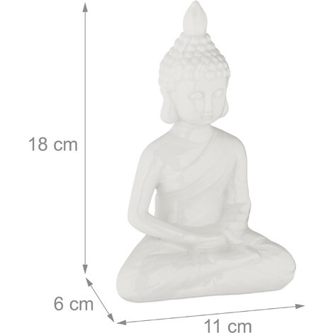 Statue bouddha assis, 40 cm de haut, déco feng shui, résistant aux intempéries et gel, sculpture