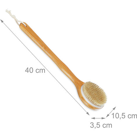 Brosse à Poils En Bambou Vivezen - 42 Cm - Manche Amovible - Neuf - Entretien Des Animaux