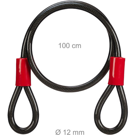 Cable-antivol pour vélo 12 mm
