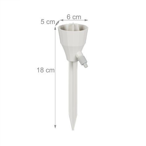 Bulles D'arrosage Relaxdays - Lot De 4 En Verre, 15x6cm, Pour Plantes