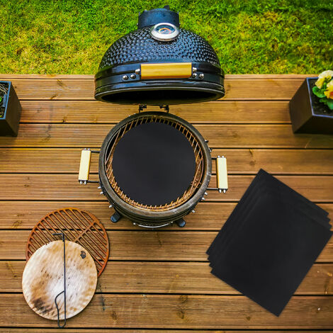 Lot De 5 Tapis De Barbecue Réutilisables - 40x33 Cm, Antiadhésif Résistant à 260°C, Pour Gaz, Charbon