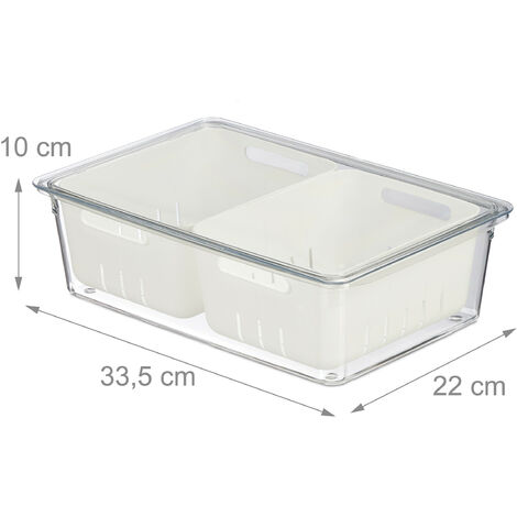 Relaxdays Organiseur à Maquillage, Lot 2, Plastique, Produits Beauté