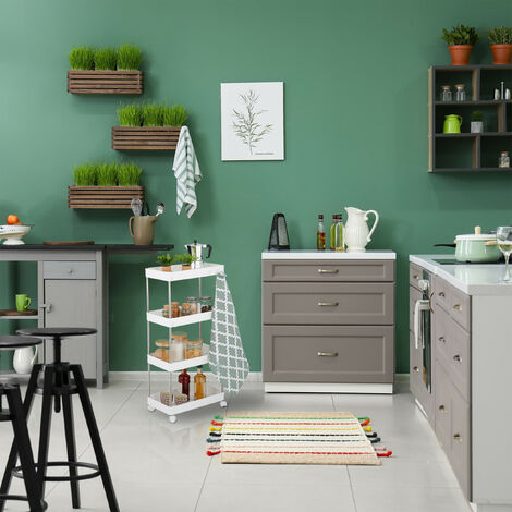 Étagère Verticale Relaxdays - 5 Niveaux - Acier Vert - 133x56x28 Cm - Rangement Cuisine Ou Salle De Bain