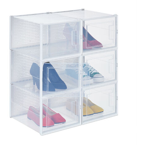 Einfeben - Boîte à chaussures Transparentes en Plastique, Boîte