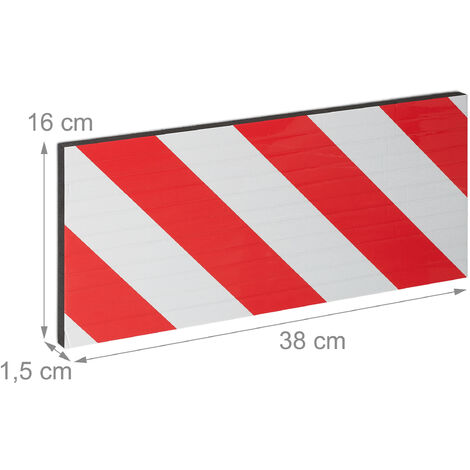 Mousse Protection Garage 6 Unités - Protections Murales Auto-adhésives Rouge Blanc 40x15x2cm