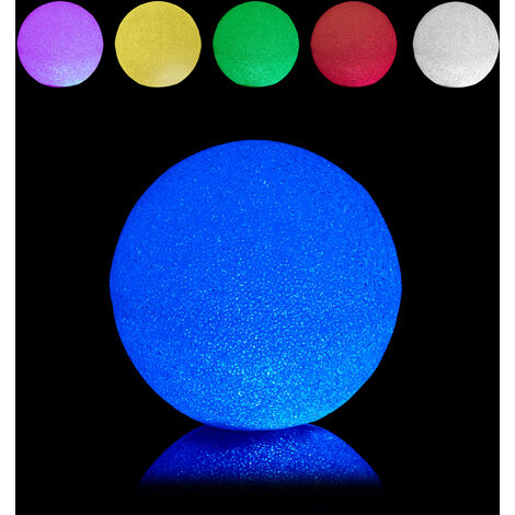Lampe Chevet Multicolore sur Secteur, Boule 20cm LED RGB avec
