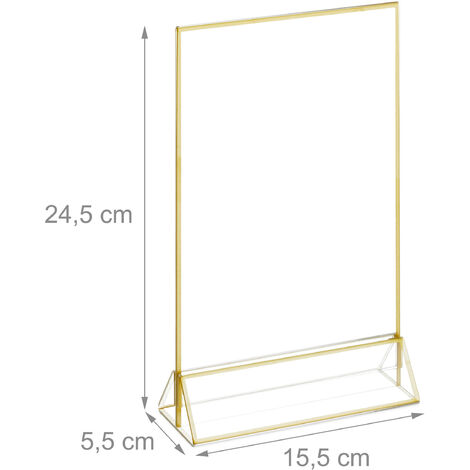 Présentoir à prospectus, 4 compartiments, format A5 acheter à prix avantageux | Schäfer Shop