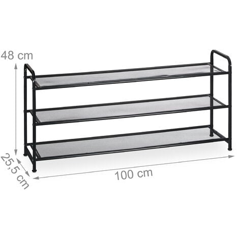 SONGMICS Étagère Chaussure 5 Niveaux, Porte-Chaussures En Métal Et