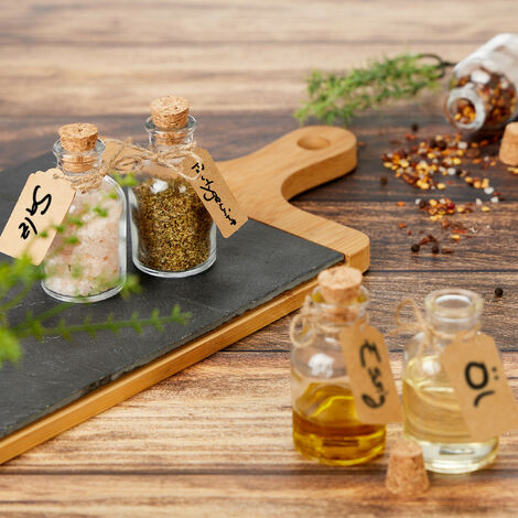 72 Mini Bouteilles Alcool Vides 30ml - Avec Bouchons, étiquettes, Cordes Et Entonnoirs