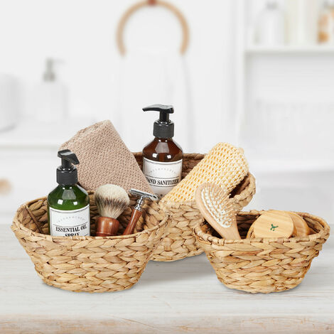 4 Paniers De Rangement Tressés Blancs 31x32x30 Cm - Pliables, Pour Salle De Bain, Chambre, étagère - 7