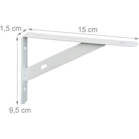 Lot Pratique De 2 équerres Pour étagères, Support Pour Tablette Design Antique En Fonte Marron Relaxdays 96568723