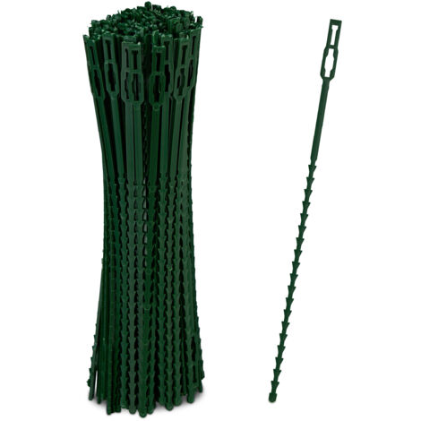 Attaches de plantes, lot de 800, 23 cm, liens de serrage réglables, réutilisables, fixation jardin, vert