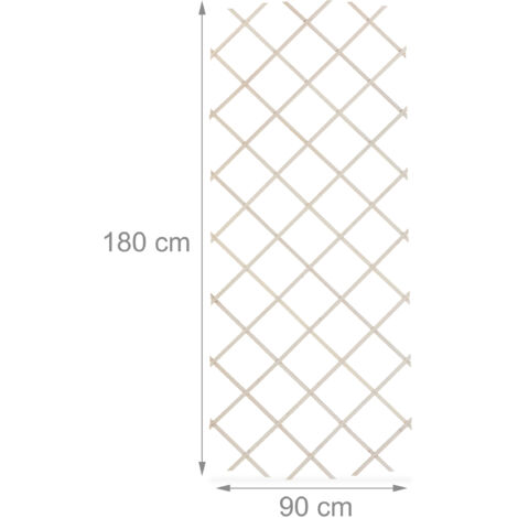 Lot De 3 Tuteurs à Tomates Extensibles Relaxdays - 180x90cm, Bois Sapin, Pour Plantes Grimpantes