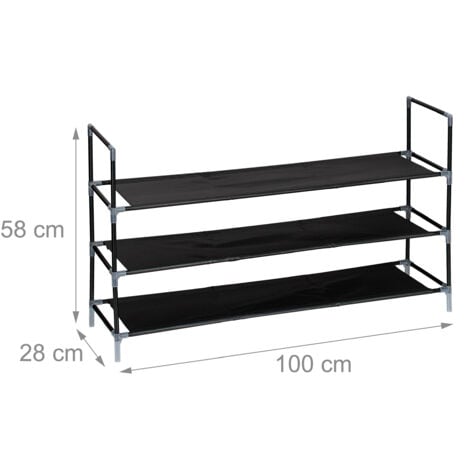 Relaxdays Meuble à Chaussures En Bois De Noyer Et MDF, Design Moderne, H X L X P : Env. 38 X 94 X 29 Cm, Nature - Maison