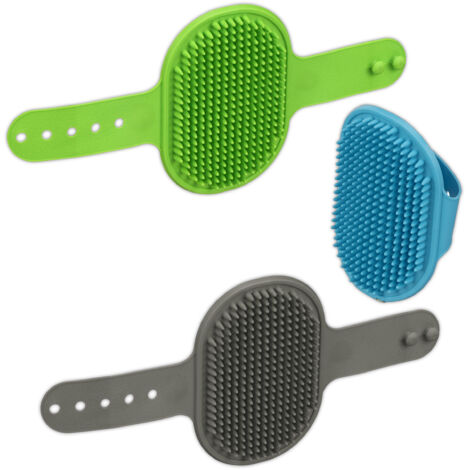Brosse pour chien, chats, lot de 9, peigne avec picots, boucle réglable, hygiène animale, 1x26x12,5 cm, coloré