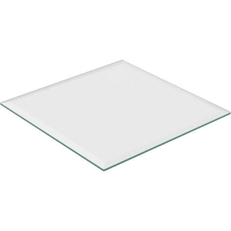 Relaxdays Plaque en verre de sécurité trempé, pour table et cheminée, carrée, 70x70 cm, 8 mm d'épaisseur, transparente (1/5)