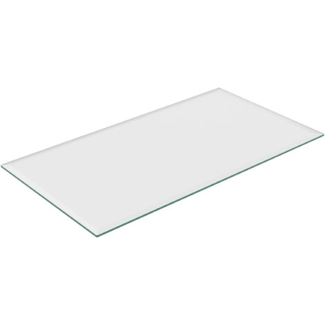 Relaxdays – Plaque en verre de sécurité trempé 120x65 cm – Épaisseur 8 mm – Protection contre rayures et chaleur – Pour table et cheminée