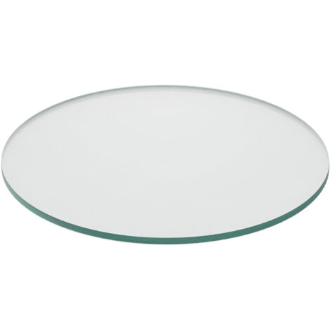 Relaxdays Plaque Verre Sécurité Trempé Ronde 30 Cm 8 Mm - Protection Table Et Cheminée
