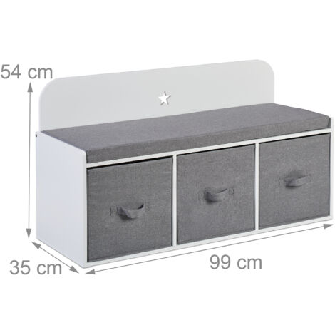 Relaxdays Bac De Rangement, Lot 4, Corbeille Pliable, Trou Pratique, H