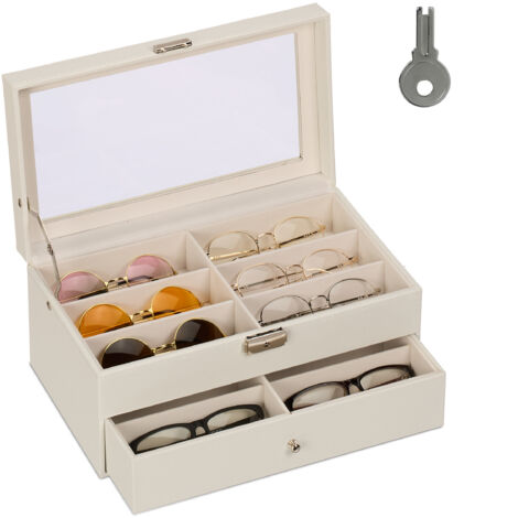 Boîte De Rangement Pour Lunettes - 4 Niveaux, 24 Paires - Couvercle Transparent, Tiroirs - Organisation - 7