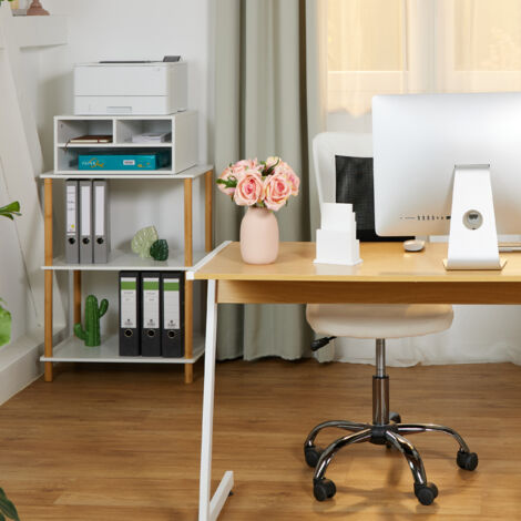 Pour Bureau Relaxdays Support D'imprimante, Pour Le Bureau, 3 Compartiments, H X L X P : 22,5 X 47 X 40 Cm, Blanc Support Imprimante Pour Bureau Relaxdays Support D'imprimante, Pour Le Bureau, 3 Compartiments, H X L X P : 22,5 X 47 X 40 Cm, Blanc Support Imprimante