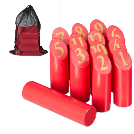 Jeu Jardin Famille 2 à 6 Joueurs Relaxdays Kubb En Bois, Jeu De Quilles Finlandaises, Bois Jeu Jardin Famille 2 à 6 Joueurs Relaxdays Kubb En Bois, Jeu De Quilles Finlandaises, Bois