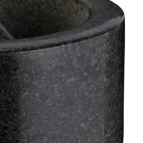 Mortier Et Pilon En Granit - 12cm Diamètre - 300ml - Pour épices, Herbes, Noix - Solide Et Anti-dérapant