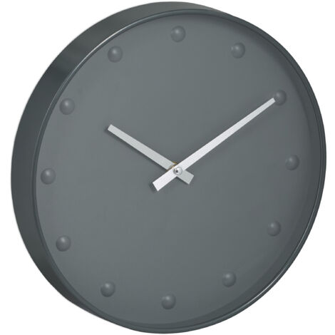 Petite Horloge De Bureau Quartz Couleur Gris - Bon état