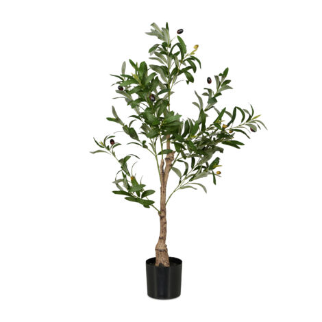 Arbre Olivier ARTIFICIEL haut de gamme ultra réaliste - tronc noueux - taille : 170 cm - Jardin & Plantes