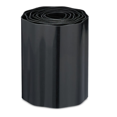 Relaxdays Bordure de jardin, flexible, en plastique, pour les chemins ou parterres, H x L : 20 cm x 9 m, noire (1/5)
